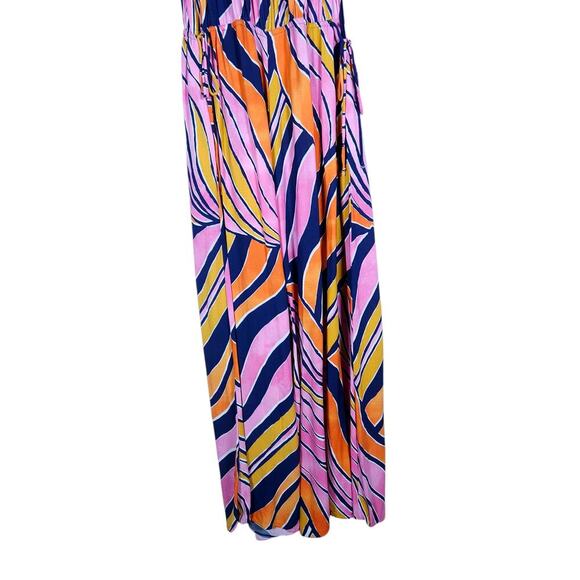Maeve Anthropologie Finley Wide Jumpsuit 2 Bright Boho Chic Resort Beach Wear - Picture 13 of 15